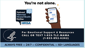 Maternal health mental health hotline
